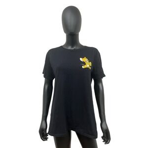 Vintage Tom And Jerry Cartoon Graphic Funny‎ TV Black T-Shirt Size M 100% cotton